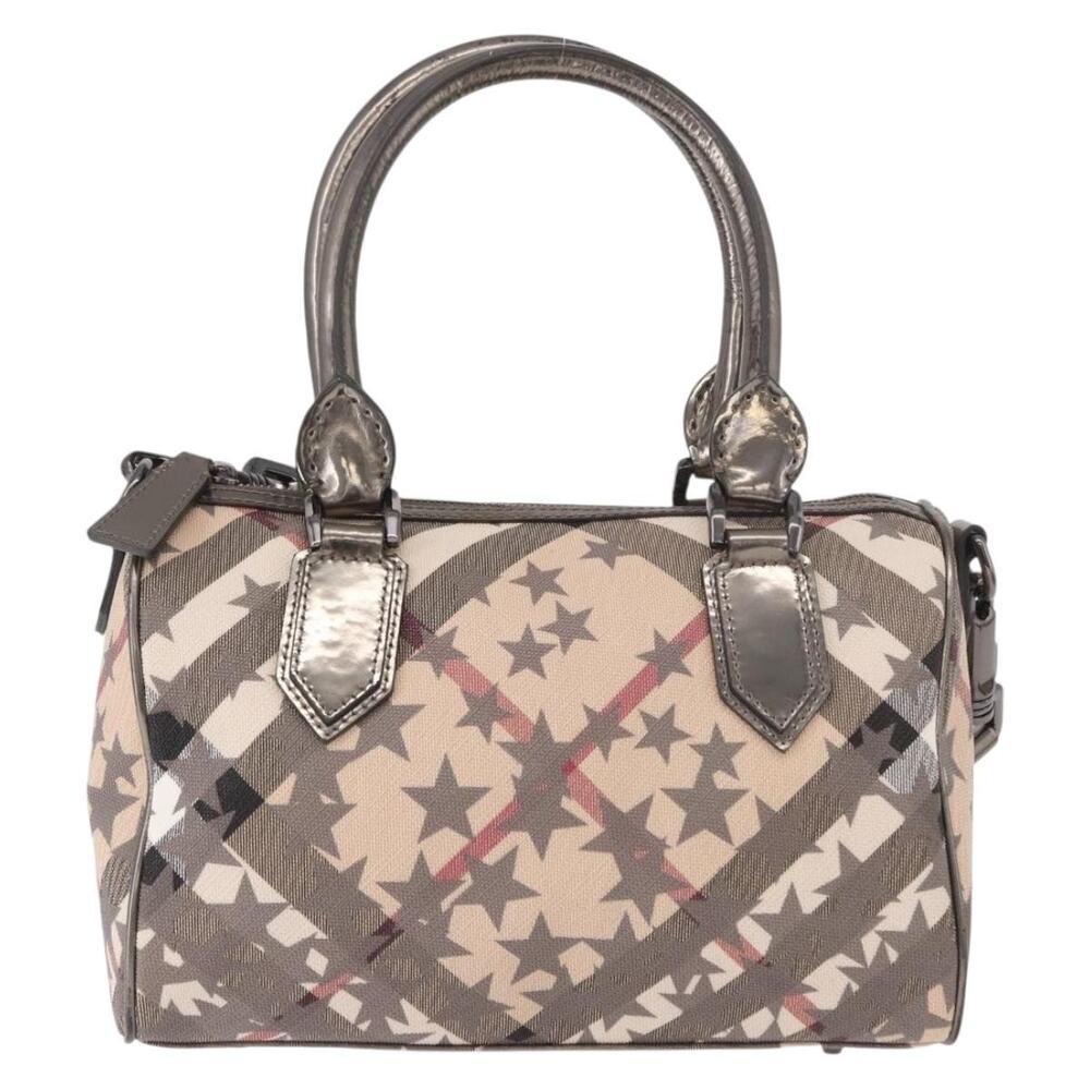 Burberry Nova Check Coated Canvas Handbag Beige